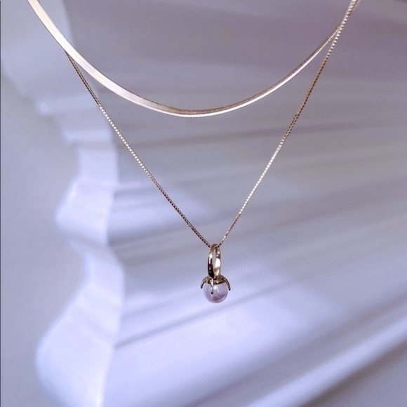 - - 18K Gold Vermeil Double layer Necklace - Picture 3 of 8